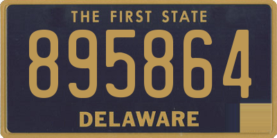 DE license plate 895864