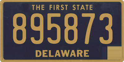 DE license plate 895873