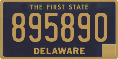 DE license plate 895890