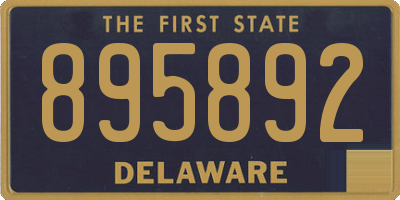 DE license plate 895892