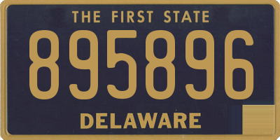 DE license plate 895896