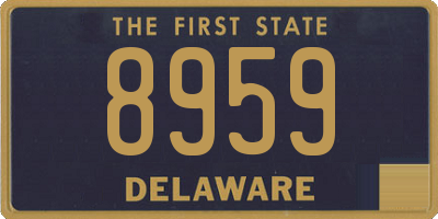 DE license plate 8959