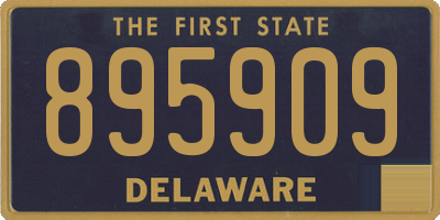 DE license plate 895909