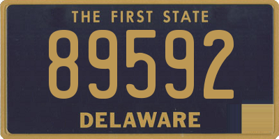 DE license plate 89592