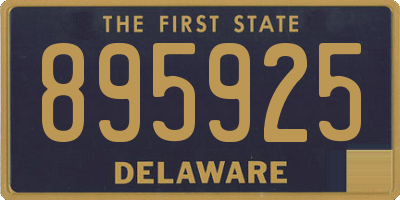 DE license plate 895925