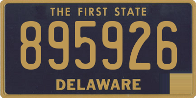 DE license plate 895926