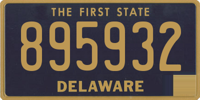 DE license plate 895932