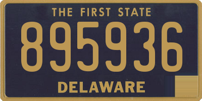 DE license plate 895936