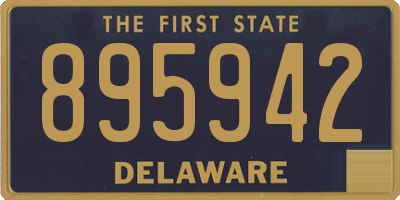 DE license plate 895942