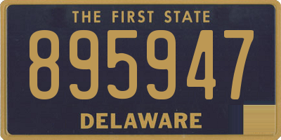 DE license plate 895947