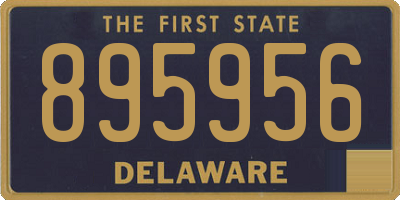 DE license plate 895956