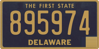 DE license plate 895974