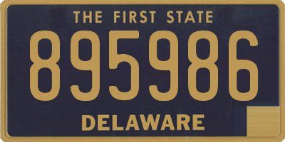DE license plate 895986