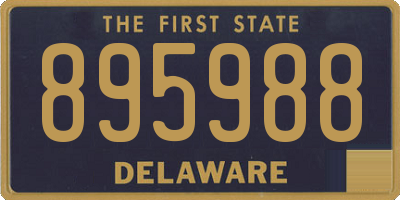 DE license plate 895988