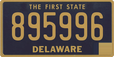 DE license plate 895996