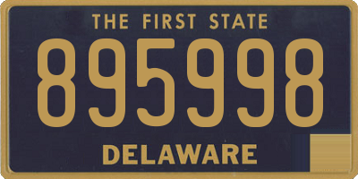 DE license plate 895998
