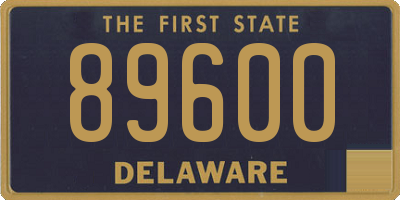 DE license plate 89600
