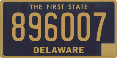 DE license plate 896007