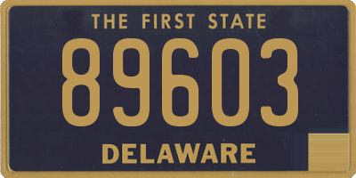 DE license plate 89603