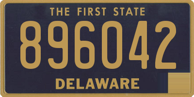 DE license plate 896042