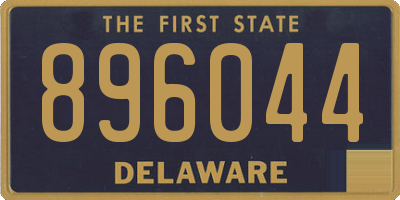 DE license plate 896044