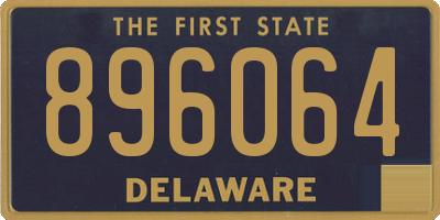 DE license plate 896064