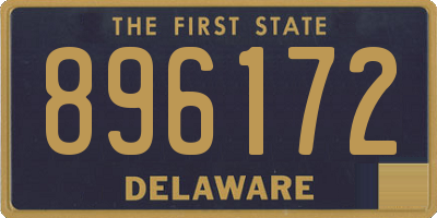 DE license plate 896172