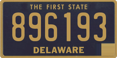 DE license plate 896193