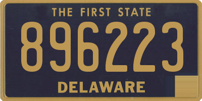 DE license plate 896223