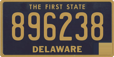 DE license plate 896238