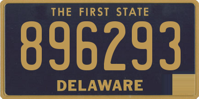 DE license plate 896293