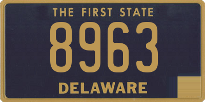 DE license plate 8963