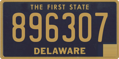 DE license plate 896307