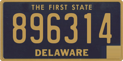 DE license plate 896314