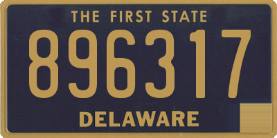DE license plate 896317