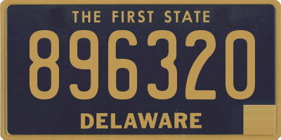 DE license plate 896320
