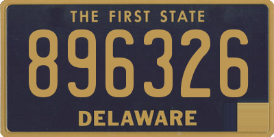 DE license plate 896326