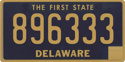 DE license plate 896333
