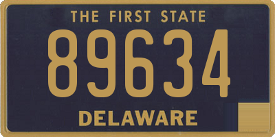 DE license plate 89634