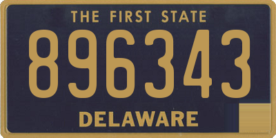 DE license plate 896343