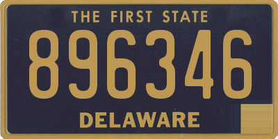 DE license plate 896346
