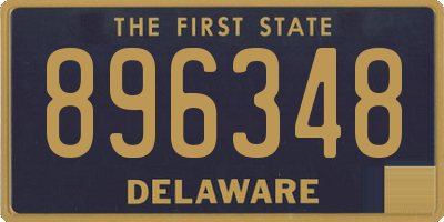 DE license plate 896348