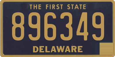 DE license plate 896349