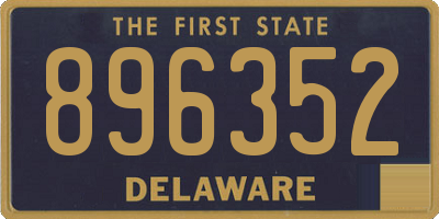 DE license plate 896352