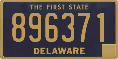DE license plate 896371