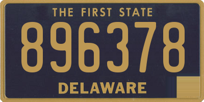 DE license plate 896378