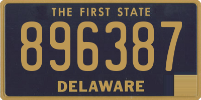 DE license plate 896387