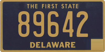 DE license plate 89642