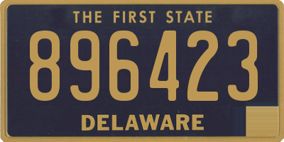 DE license plate 896423