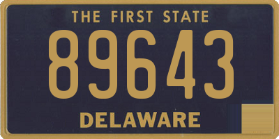 DE license plate 89643
